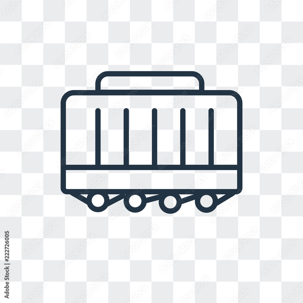 Aufkleber wagon icon isolated on transparent background. modern and editable wagon icon. simple icons vector i