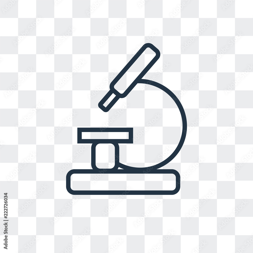 Poster microscope icon isolated on transparent background. modern and editable microscope icon. simple icon