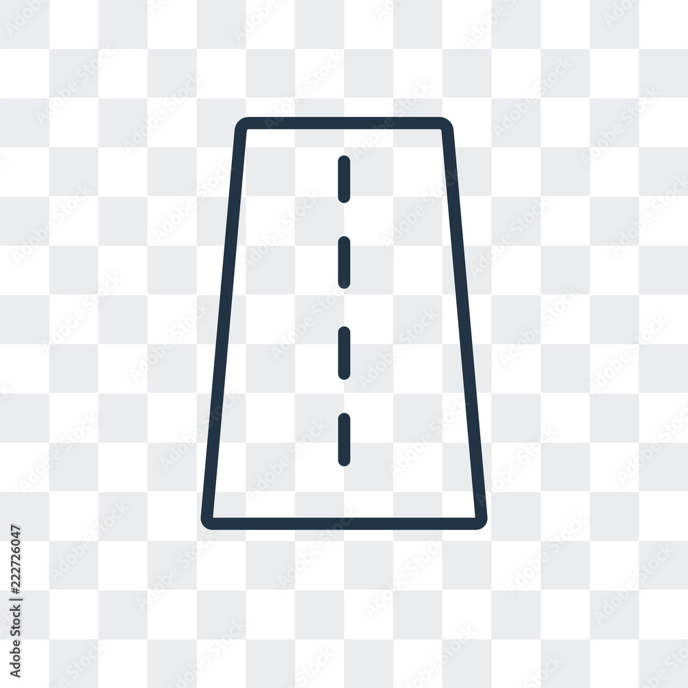 Poster highway icon isolated on transparent background. modern and editable highway icon. simple icons vect