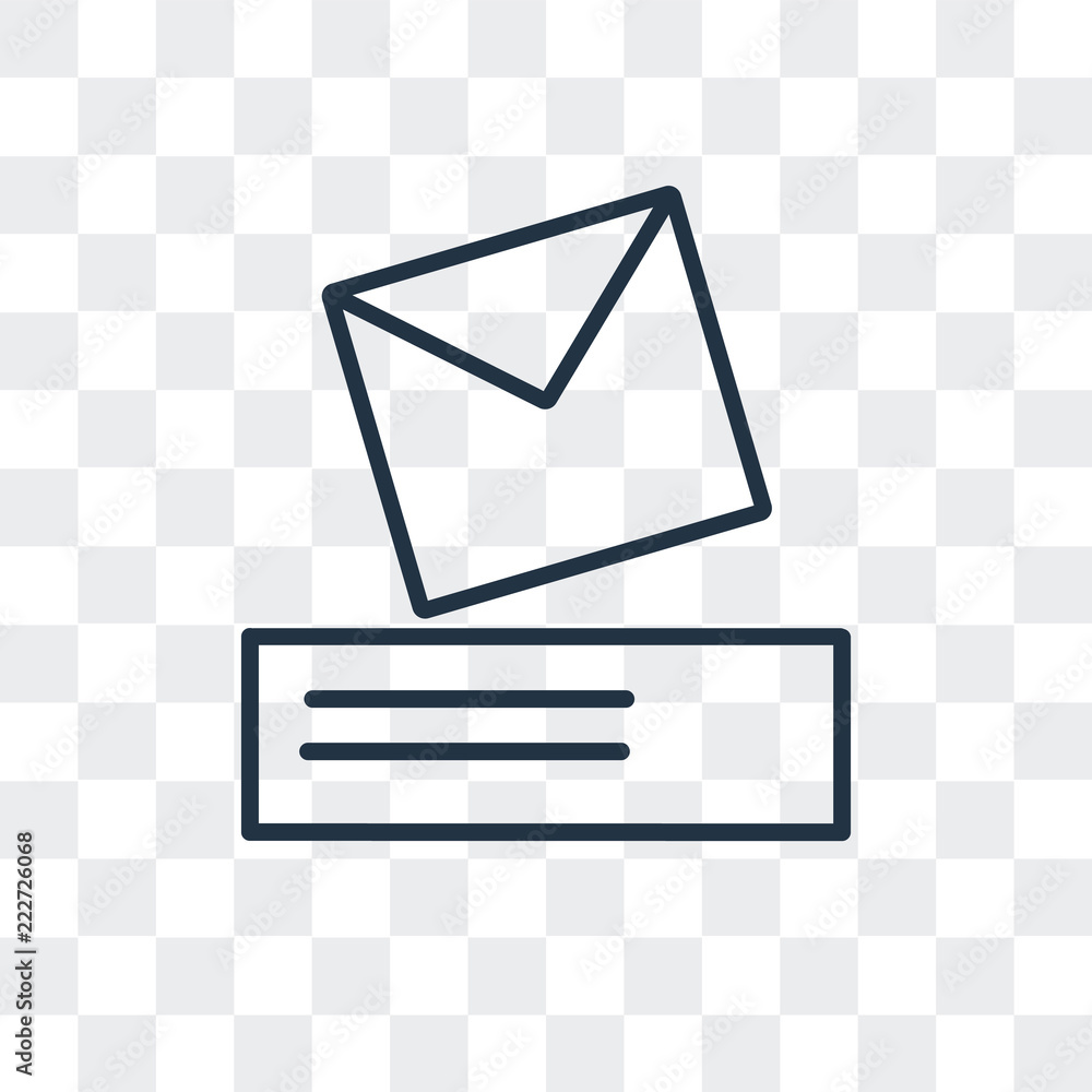 Poster mail icon isolated on transparent background. modern and editable mail icon. simple icons vector ill