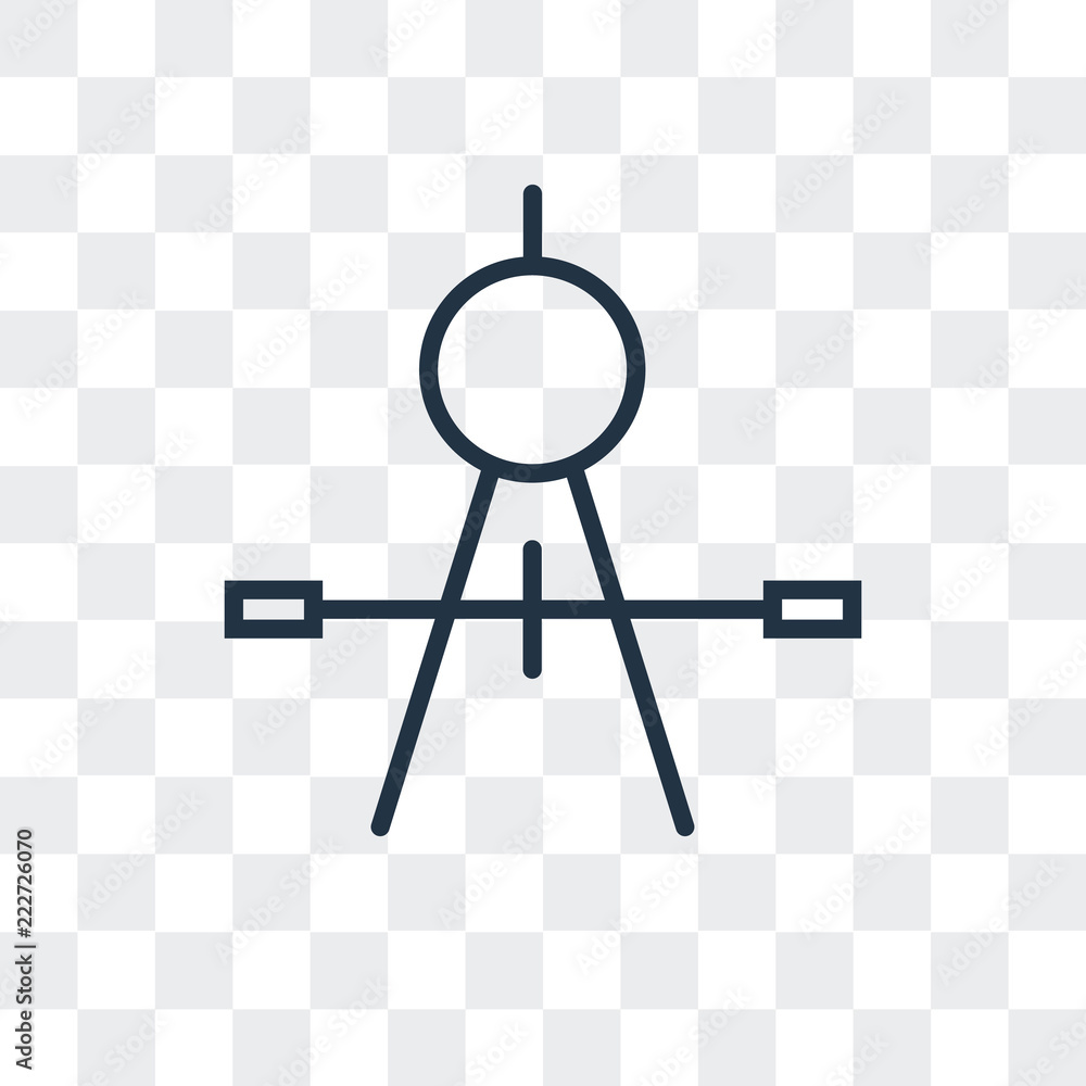 Poster compass icon isolated on transparent background. modern and editable compass icon. simple icons vect