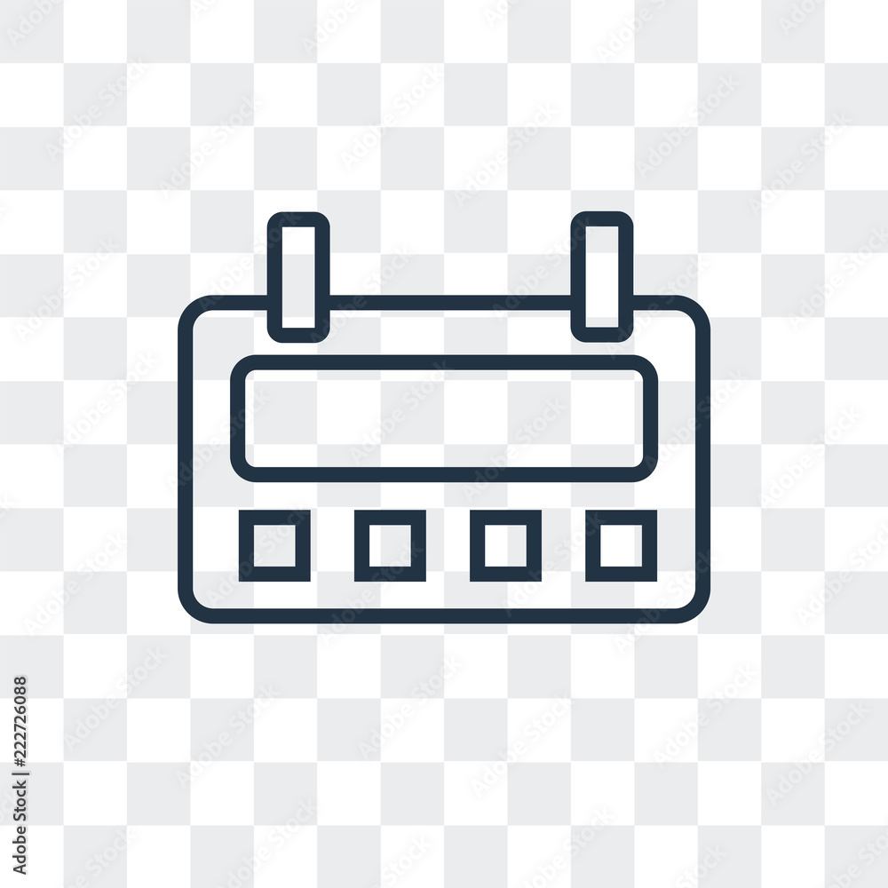 Poster calendar icon isolated on transparent background. modern and editable calendar icon. simple icons ve