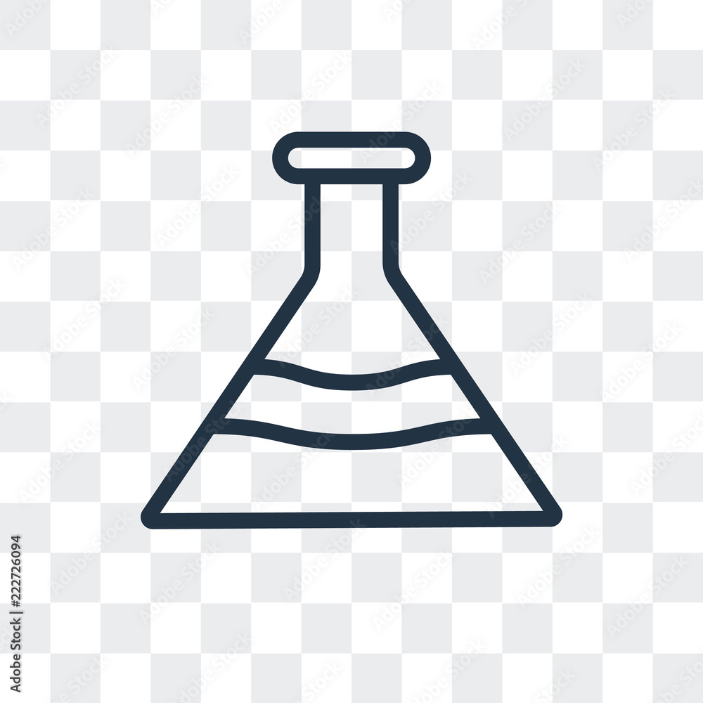 Poster flask icon isolated on transparent background. modern and editable flask icon. simple icons vector i