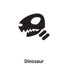Dinosaur icon vector isolated on white background, logo concept of Dinosaur sign on transparent background, black filled symbol