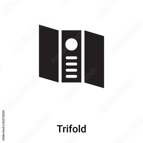 trifold icon vector isolated on white background logo concept of