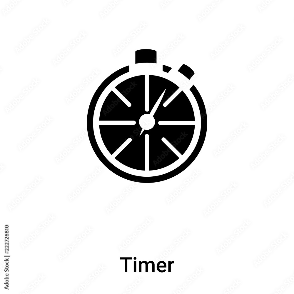 Poster timer icon vector isolated on white background, logo concept of timer sign on transparent background