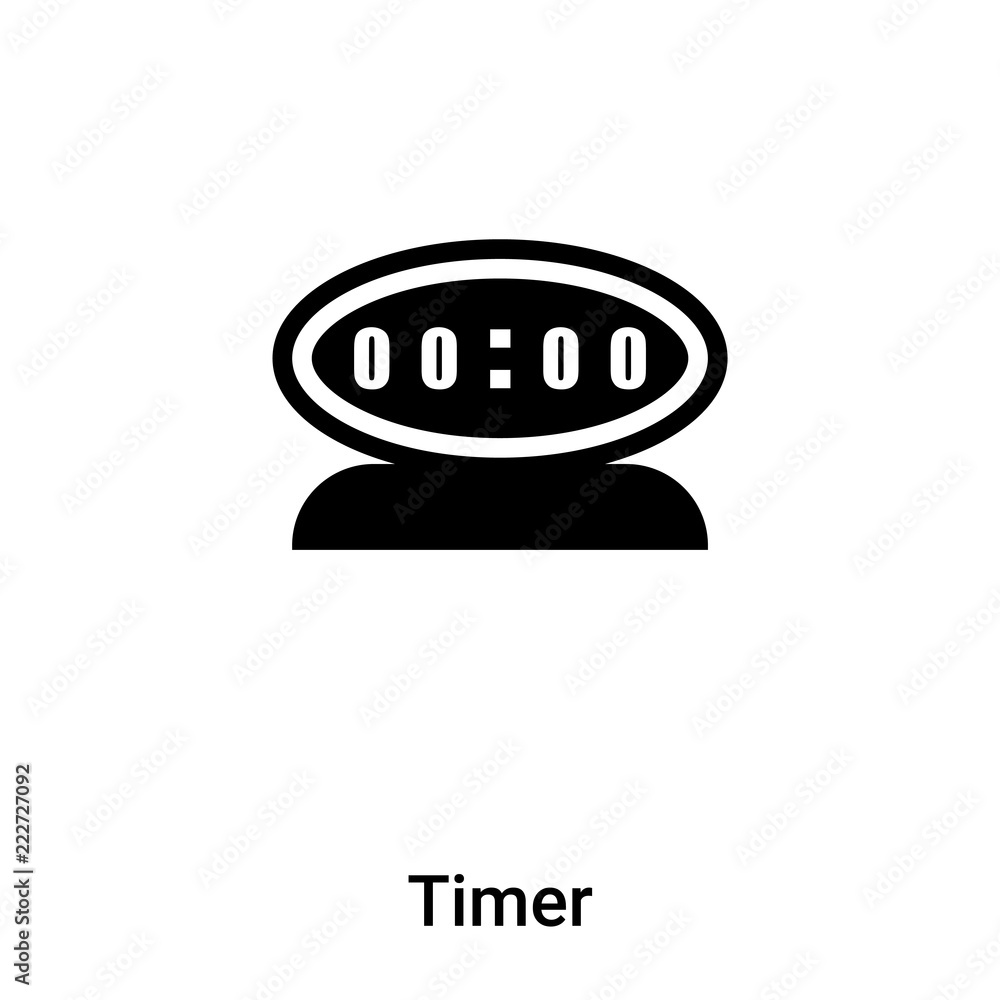 Poster timer icon vector isolated on white background, logo concept of timer sign on transparent background