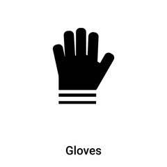 Gloves icon vector isolated on white background, logo concept of Gloves sign on transparent background, black filled symbol