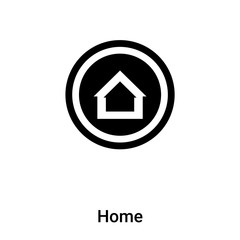 Home icon vector isolated on white background, logo concept of Home sign on transparent background, black filled symbol