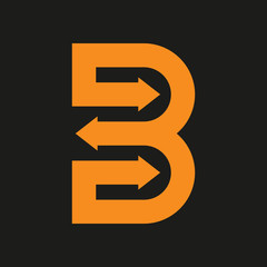 Letter B arrow logo