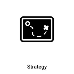 Strategy icon vector isolated on white background, logo concept of Strategy sign on transparent background, black filled symbol