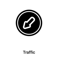 Traffic signal icon vector isolated on white background, logo concept of Traffic signal sign on transparent background, black filled symbol