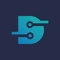 Letter DS tech logo