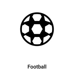 Obraz premium Football icon vector isolated on white background, logo concept of Football sign on transparent background, black filled symbol