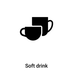 Soft drink icon vector isolated on white background, logo concept of Soft drink sign on transparent background, black filled symbol
