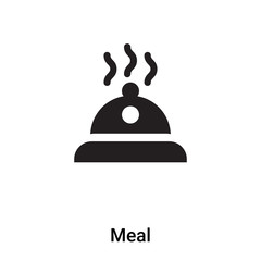 Meal icon vector isolated on white background, logo concept of Meal sign on transparent background, black filled symbol