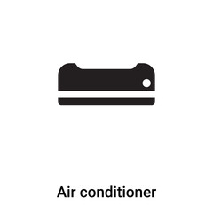 Air conditioner icon vector isolated on white background, logo concept of Air conditioner sign on transparent background, black filled symbol