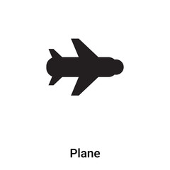 Plane icon vector isolated on white background, logo concept of Plane sign on transparent background, black filled symbol