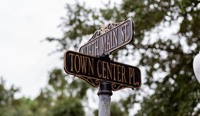 Town Center Street Sign