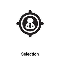 Fototapeta premium Selection icon vector isolated on white background, logo concept of Selection sign on transparent background, black filled symbol