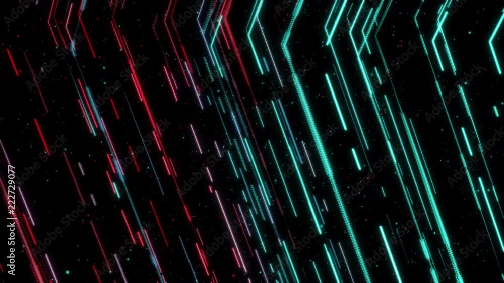 Poster futuristic line element flickering moving particle graphic animation background