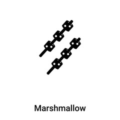 Marshmallow icon vector isolated on white background, logo concept of Marshmallow sign on transparent background, black filled symbol