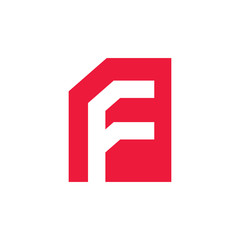 Letter F logo red