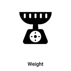 Weight icon vector isolated on white background, logo concept of Weight sign on transparent background, black filled symbol