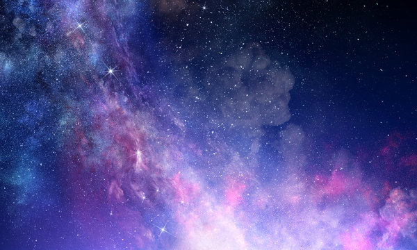 Starry sky in open space