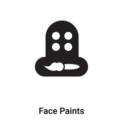 Face Paints icon vector isolated on white background, logo concept of Face Paints sign on transparent background, black filled symbol