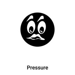 Pressure icon vector isolated on white background, logo concept of Pressure sign on transparent background, black filled symbol