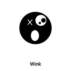 Wink icon vector isolated on white background, logo concept of Wink sign on transparent background, black filled symbol