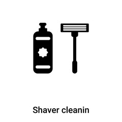 Shaver cleanin icon vector isolated on white background, logo concept of Shaver cleanin sign on transparent background, black filled symbol