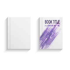 Violet abstract book cover design template
