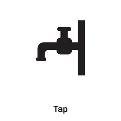 Tap icon vector isolated on white background, logo concept of Tap sign on transparent background, black filled symbol