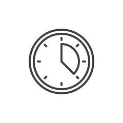Time planning outline icon. linear style sign for mobile concept and web design. Clock time simple line vector icon. Symbol, logo illustration. Pixel perfect vector graphics