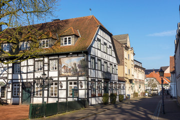 Fachwerkhaus im Dorf Westerholt (Herten), Nordrhein-Westfalen