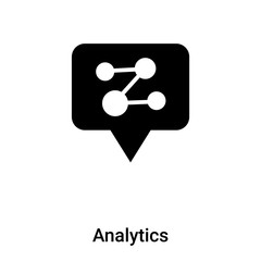 Analytics icon vector isolated on white background, logo concept of Analytics sign on transparent background, black filled symbol