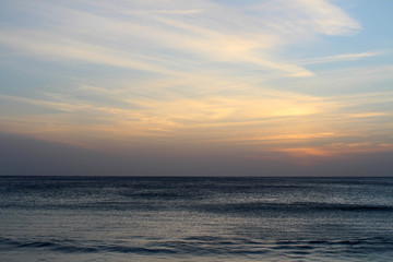 Fototapeta na wymiar The golden sunrise around Dutch Bay in Trincomalee