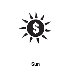 Sun icon vector isolated on white background, logo concept of Sun sign on transparent background, black filled symbol