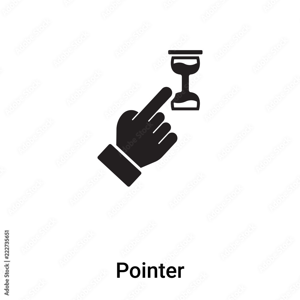 Poster pointer icon vector isolated on white background, logo concept of pointer sign on transparent backgr