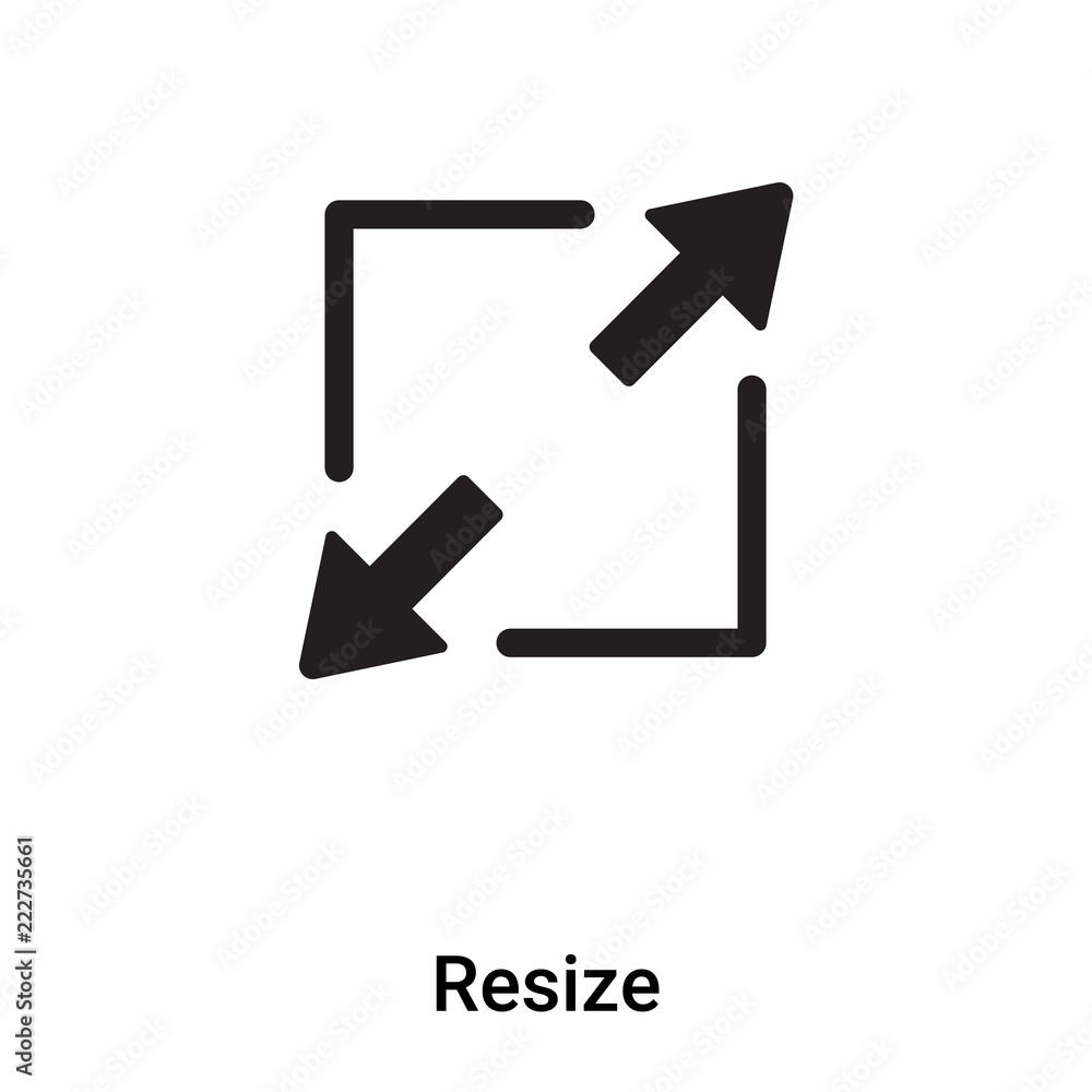 Poster resize icon vector isolated on white background, logo concept of resize sign on transparent backgrou