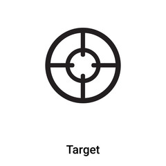 Fototapeta premium Target icon vector isolated on white background, logo concept of Target sign on transparent background, black filled symbol