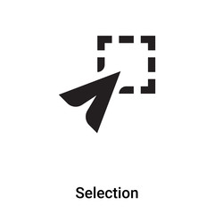 Selection icon vector isolated on white background, logo concept of Selection sign on transparent background, black filled symbol