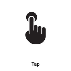 Tap icon vector isolated on white background, logo concept of Tap sign on transparent background, black filled symbol