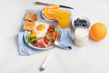 Fototapeta na wymiar Plate of breakfast
