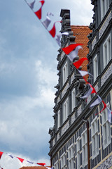 beautiful architecture of the old town of Ansbach
