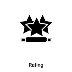 Fototapeta premium Rating icon vector isolated on white background, logo concept of Rating sign on transparent background, black filled symbol