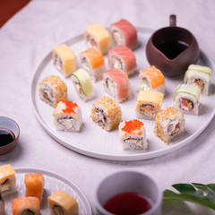 sushi on a plate