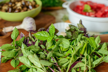 vegetables and herbs